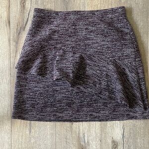 LOFT Asymmetrical Skirt in Heathered Purple